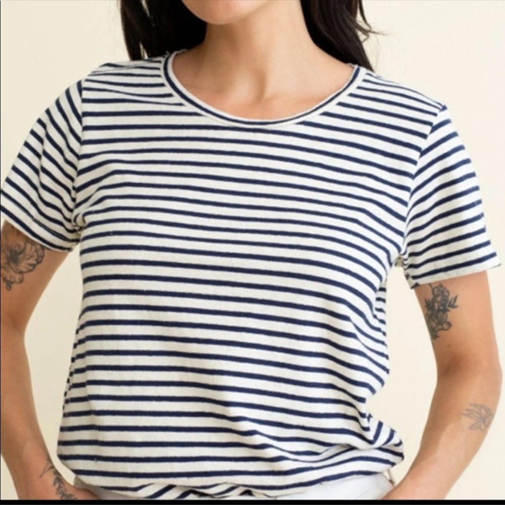 Jungmaven Striped T Shirt Size M.